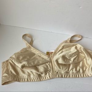Amoena Nude Satin Wireless Bra 52C NWT